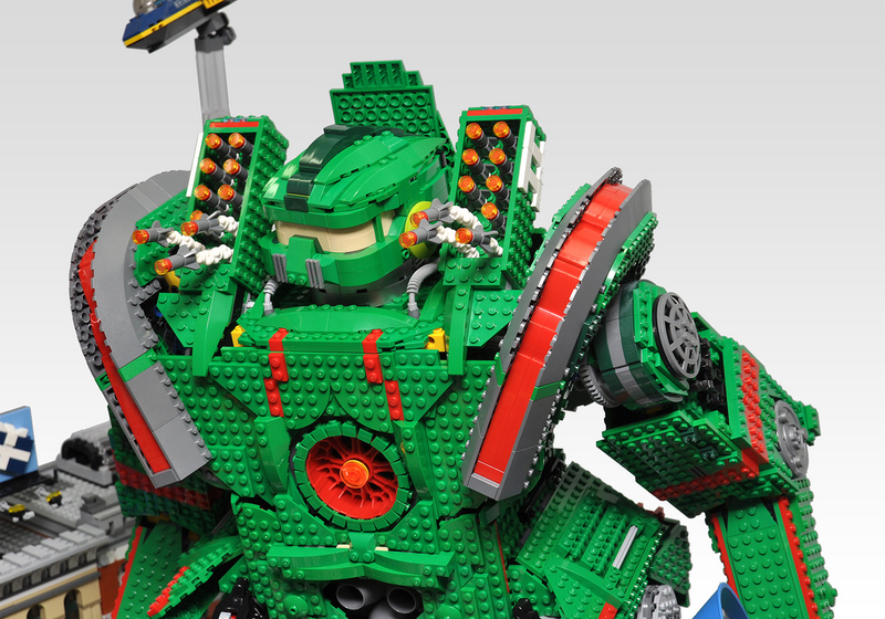Illustration for article titled Pacific Rim's Kaiju Battles Recreated entirely out of LEGO